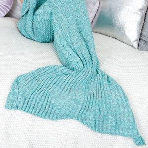 Knit mermaid blanket